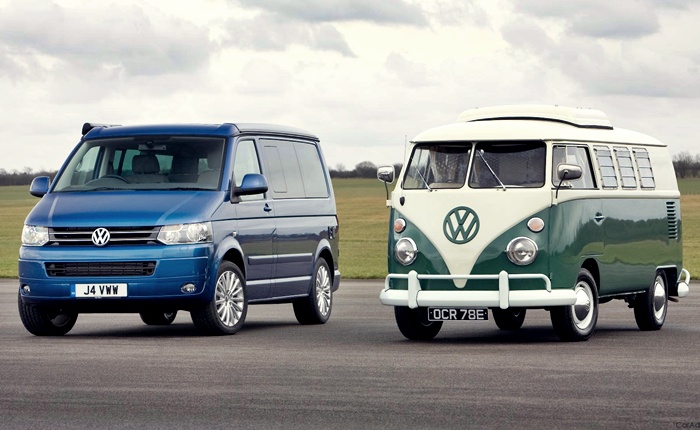 Mais moderna e segura, Transporter é cotada como substituta da Kombi no Brasil (Divulgação/VW) VW Transporter e Kombi MATÉRIA1